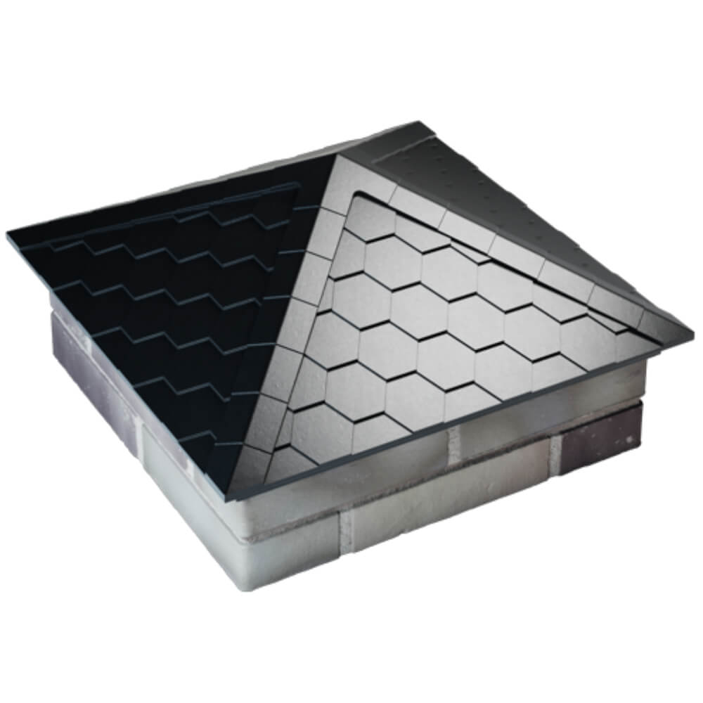 Колпак Zking Эверест Черный на столб 2х2 кирпича (535х535мм) Ковров фото