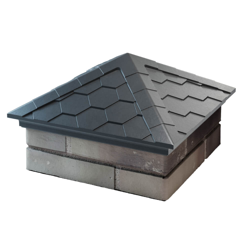 Колпак Zking Эверест Серый на столб 1.5х1.5 кирпича (390х390мм) в Коврове фото