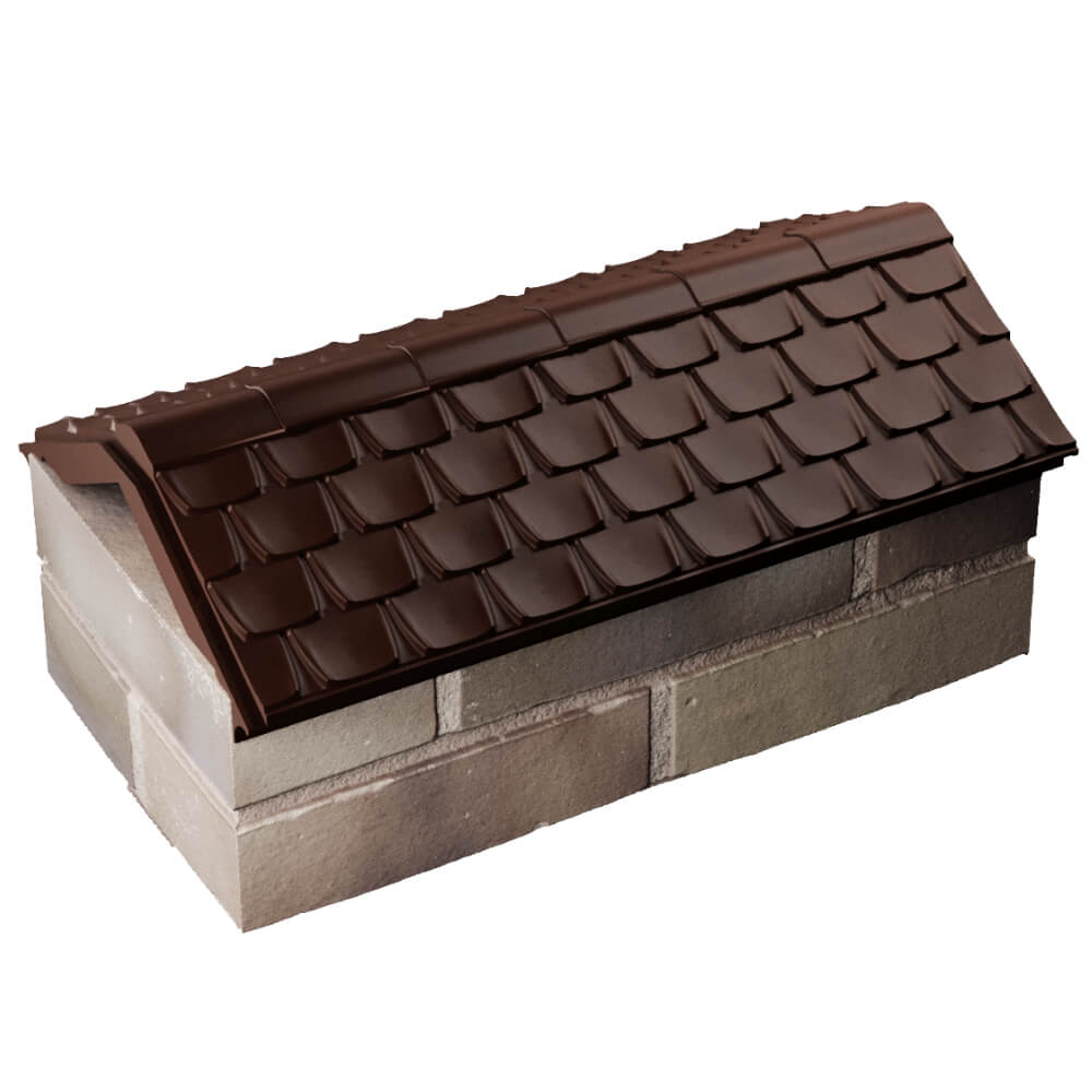 Парапет Zking Эльбрус Коричневый с посадкой на 1 кирпич (255мм) в Коврове фото