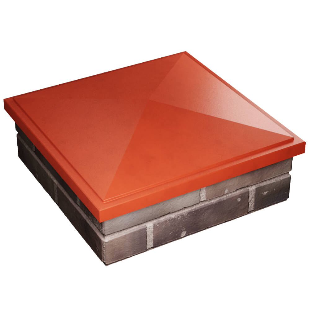 Колпак Zking БонаМоно Красный на столб 2х2 кирпича (515х515, 530х530мм) в Коврове фото