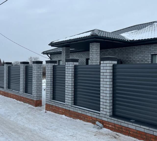 Колпак Zking Бона ХайТек Серый на столб 1.5х1.5 кирпича (385х385мм) в Коврове фото