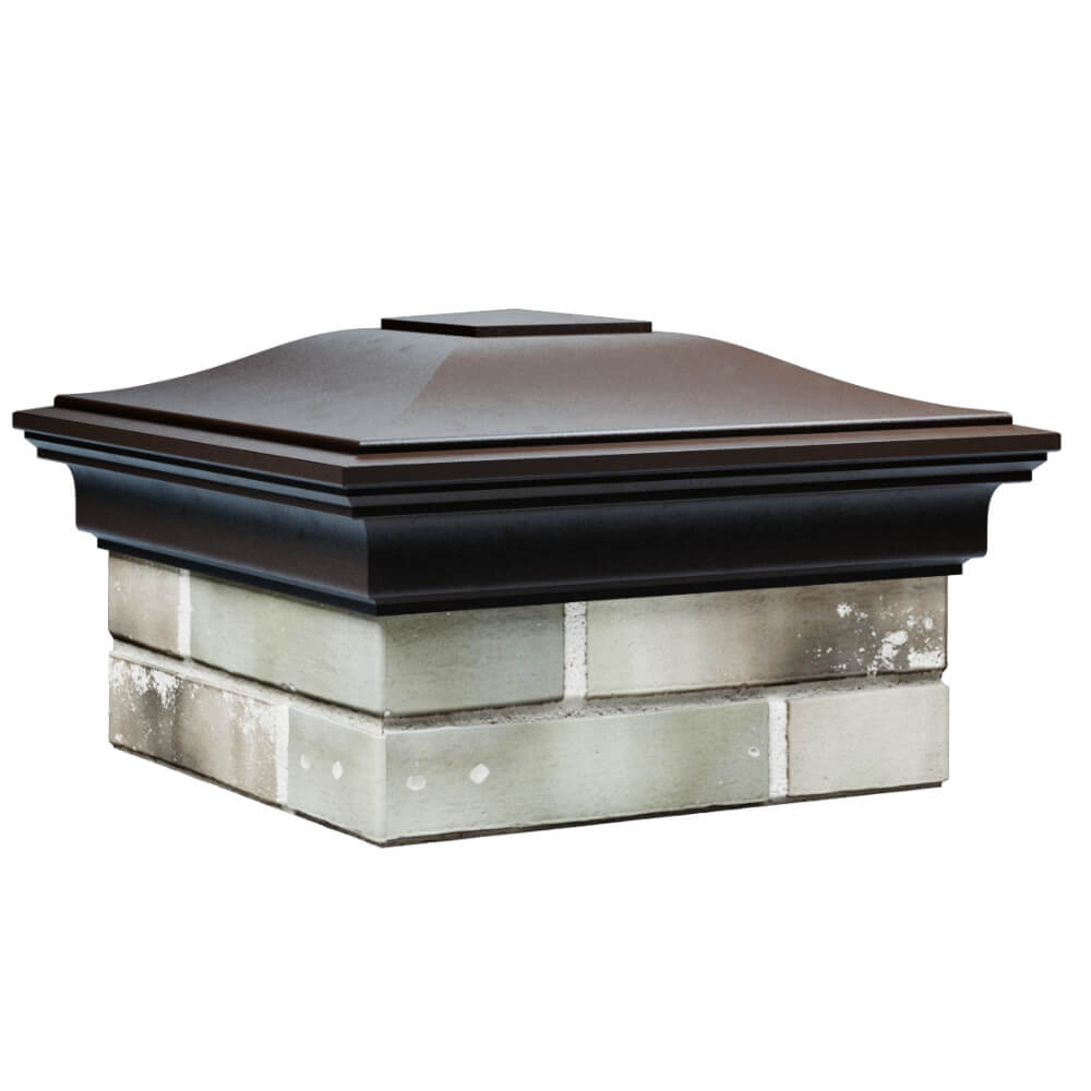 Колпак Zking Монблан Коричневый на столб 1.5х1.5 кирпича (385х385мм) в Коврове фото