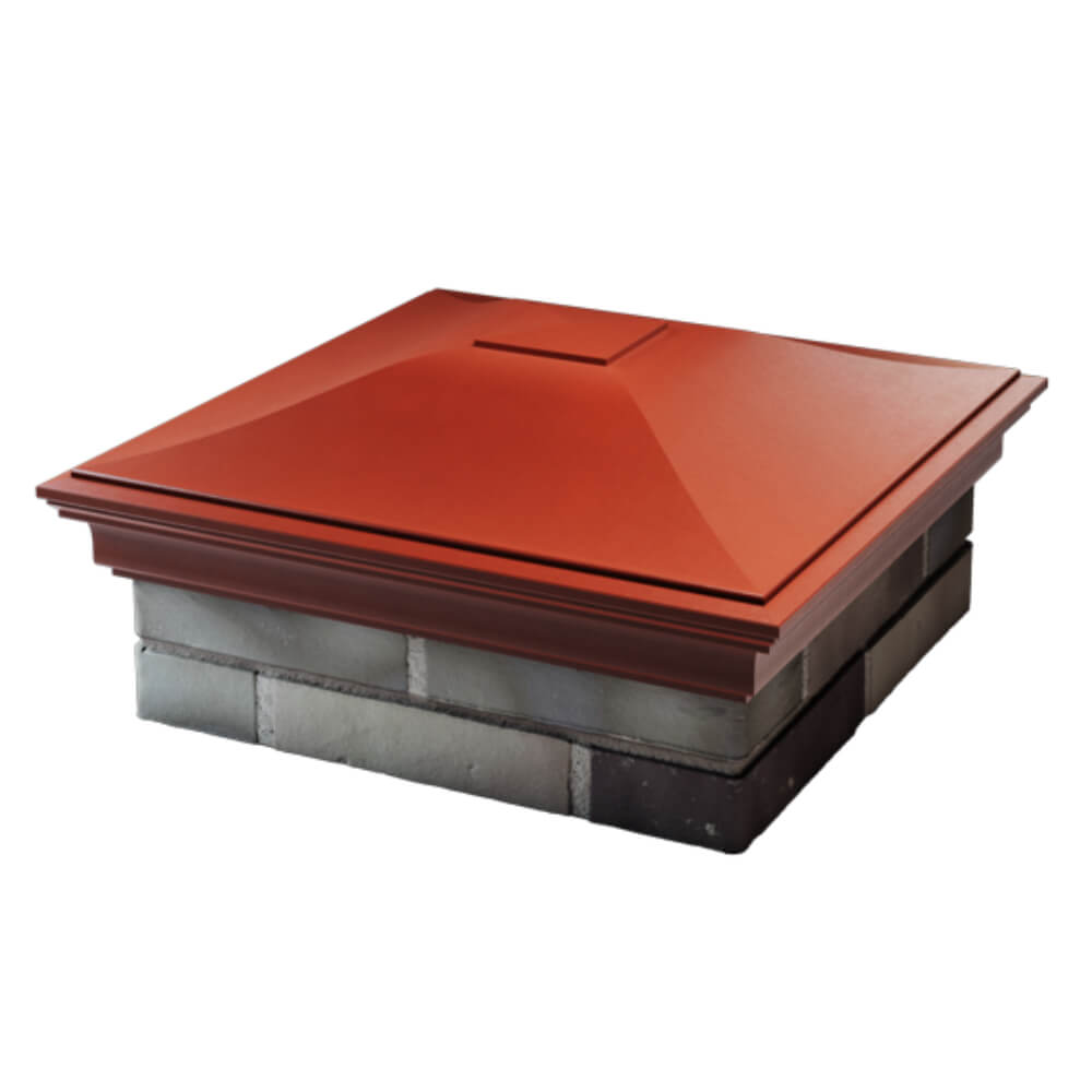 Колпак Zking Монблан Красный на столб 2х2 кирпича (515х515мм) в Коврове фото