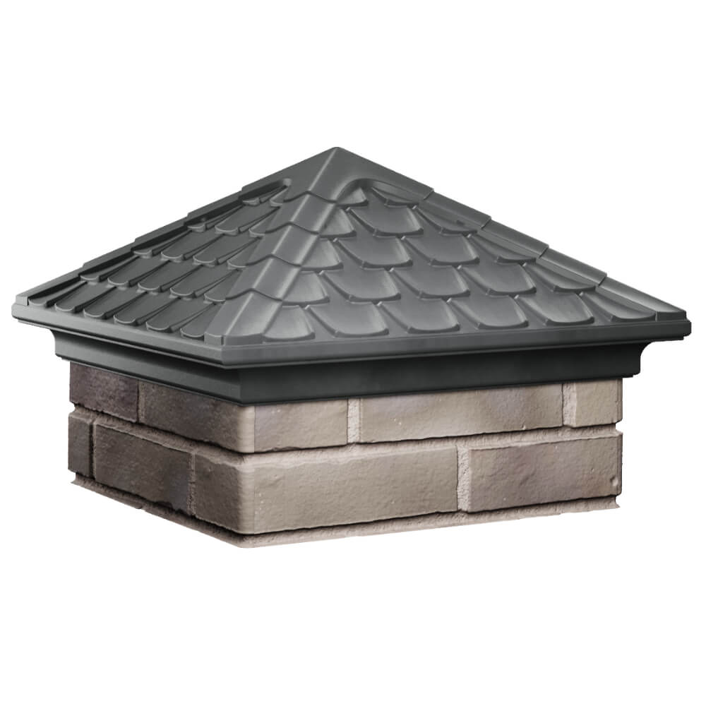 Колпак Zking Эльбрус Серый на столб 1.5х1.5 кирпича (385х385мм) в Коврове фото