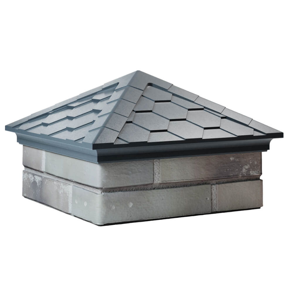 Колпак Zking Эверест Серый на столб 1.5х1.5 кирпича (390х390мм) в Коврове фото