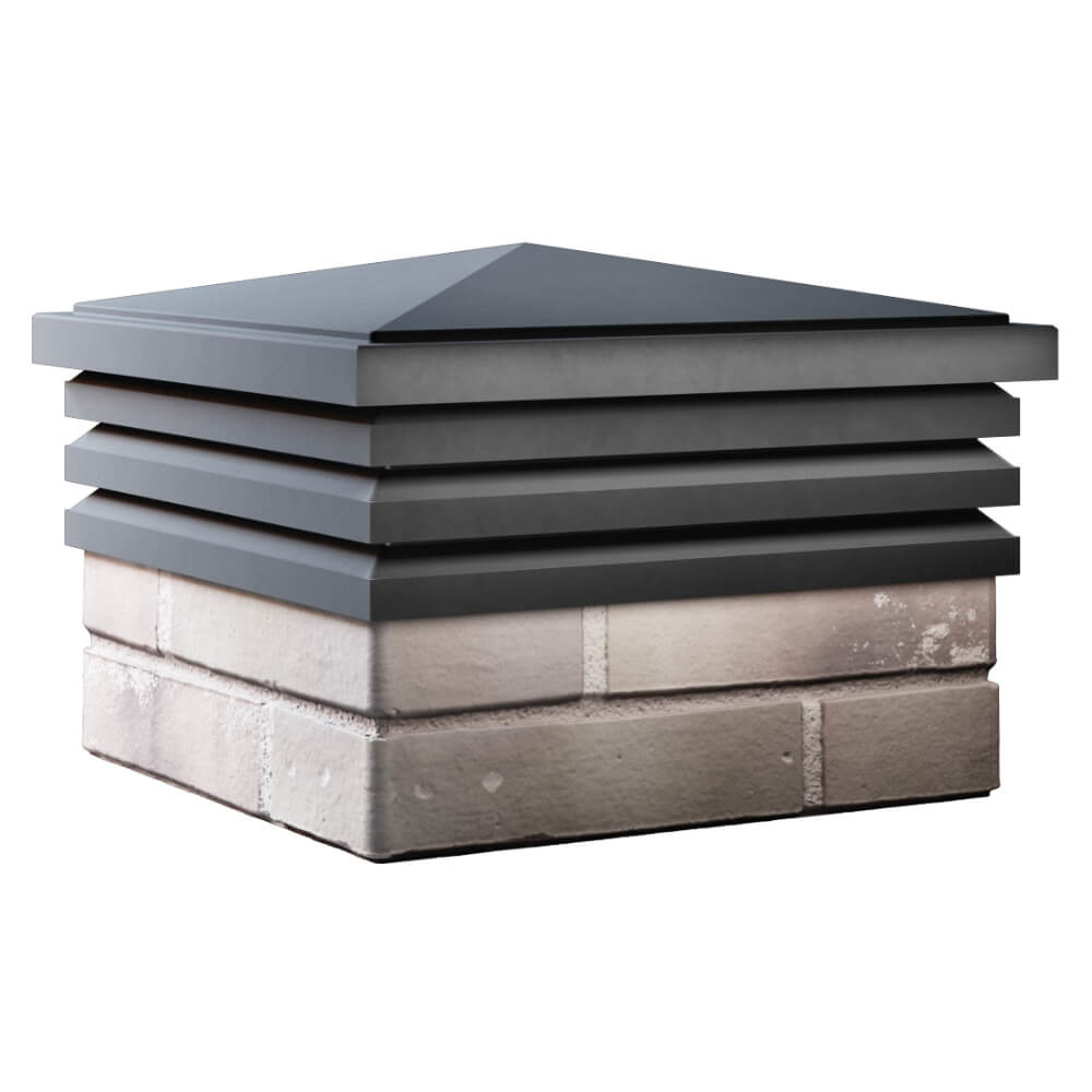 Колпак Zking Бона ХайТек Серый на столб 1.5х1.5 кирпича (385х385мм) в Коврове фото