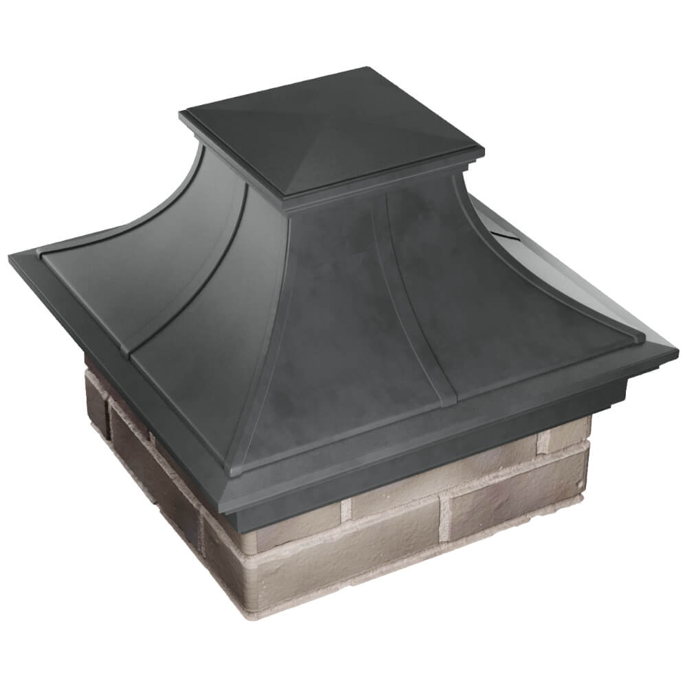 Колпак Zking Монблан Премиум Серый на столб 1.5х1.5 кирпича (385х385мм) в Коврове фото