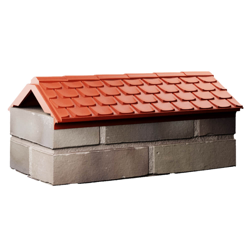 Парапет Zking Эльбрус Красный с посадкой на 1 кирпич (255мм) Ковров фото
