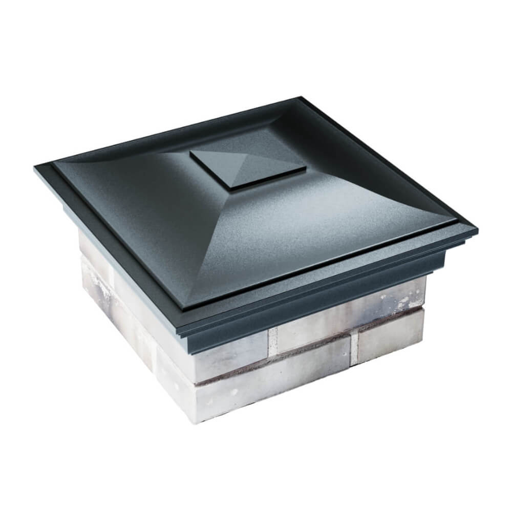 Колпак Zking Монблан Черный на столб 1.5х1.5 еврокирпича 0.7НФ (355х355мм) в Коврове фото