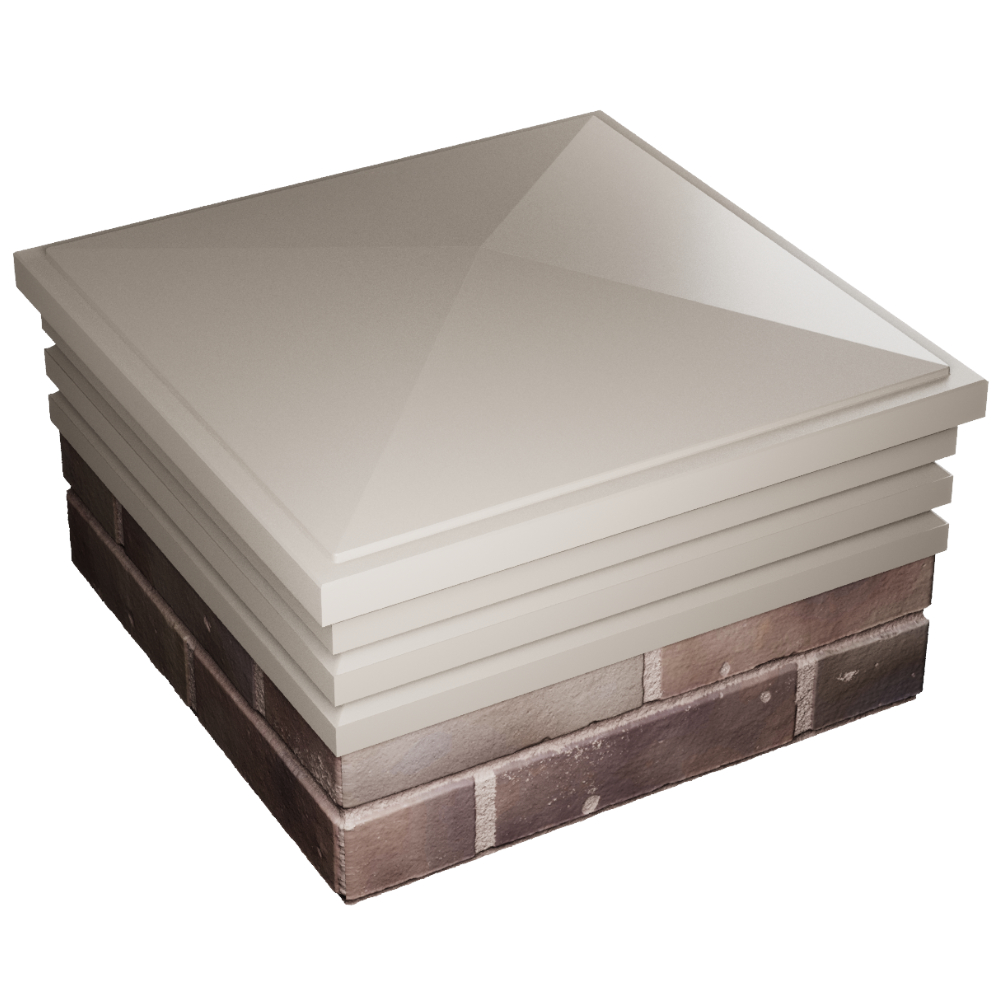 Колпак Zking Бона ХайТек Бежевый на столб 2х2 кирпича (513х513мм) в Коврове фото