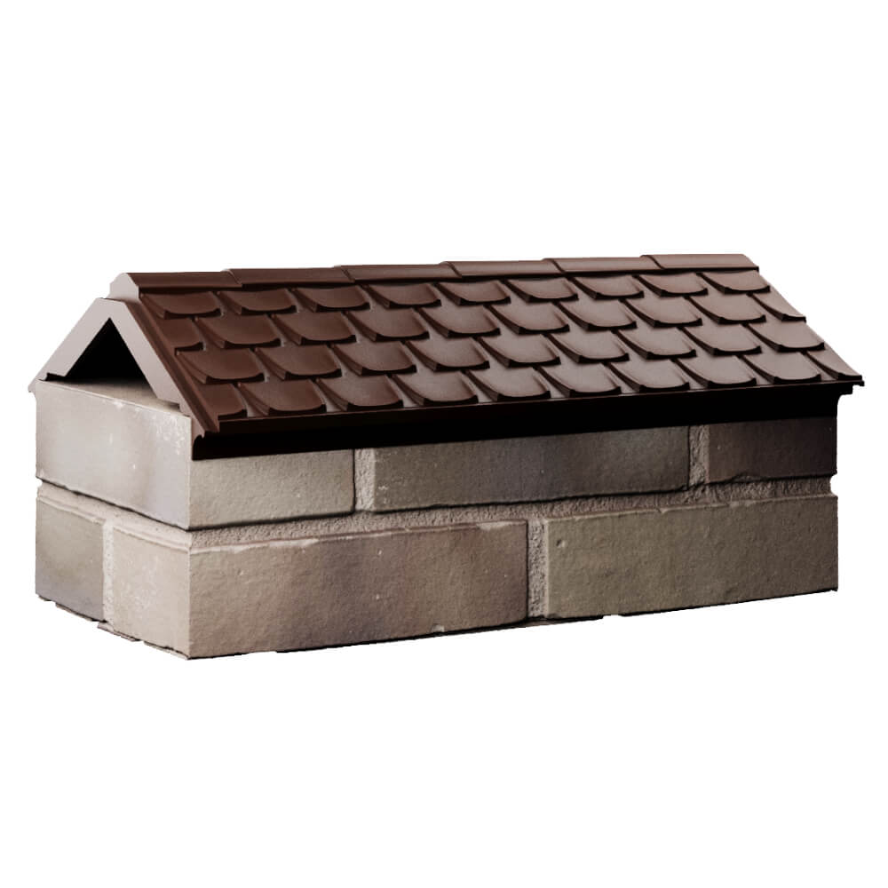 Парапет Zking Эльбрус Коричневый с посадкой на 1 кирпич (255мм) Ковров фото